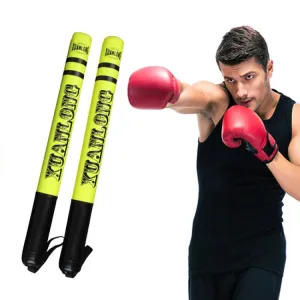 1 Pair XUANLONG PU Boxing Stick Target Sanda Stick Taekwondo Speed Training Equipment Fighting Reaction Target, Length: 57 Cm(Fluorescent Green)