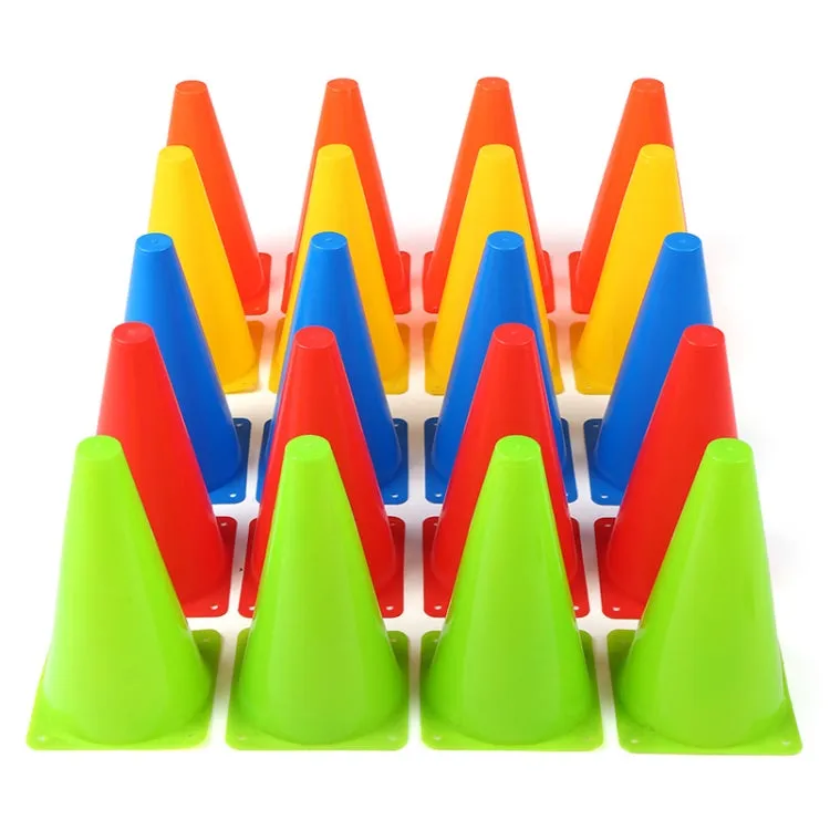 2 PCS Football Obstacle Sign Tube Thickening Road Block Cone without Hole, Size: 18 x 14cm(Blue)