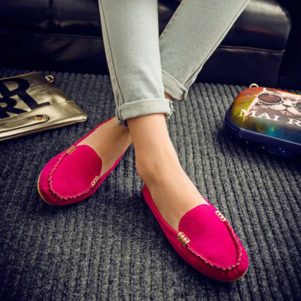 2017 Spring Summer Women Casual Shoes Solid Slip-On Women Flats Loafers Comfortable Women Flat Shoes Colorful DT81