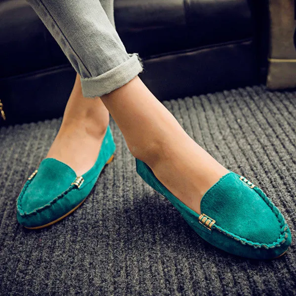 2017 Spring Summer Women Casual Shoes Solid Slip-On Women Flats Loafers Comfortable Women Flat Shoes Colorful DT81