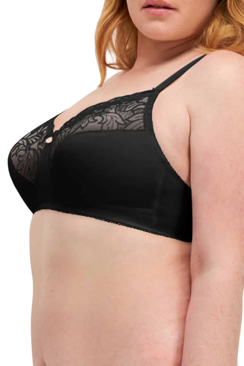 3 x Berlei Bra Womens Classic Lace Embroidered Wirefree Black