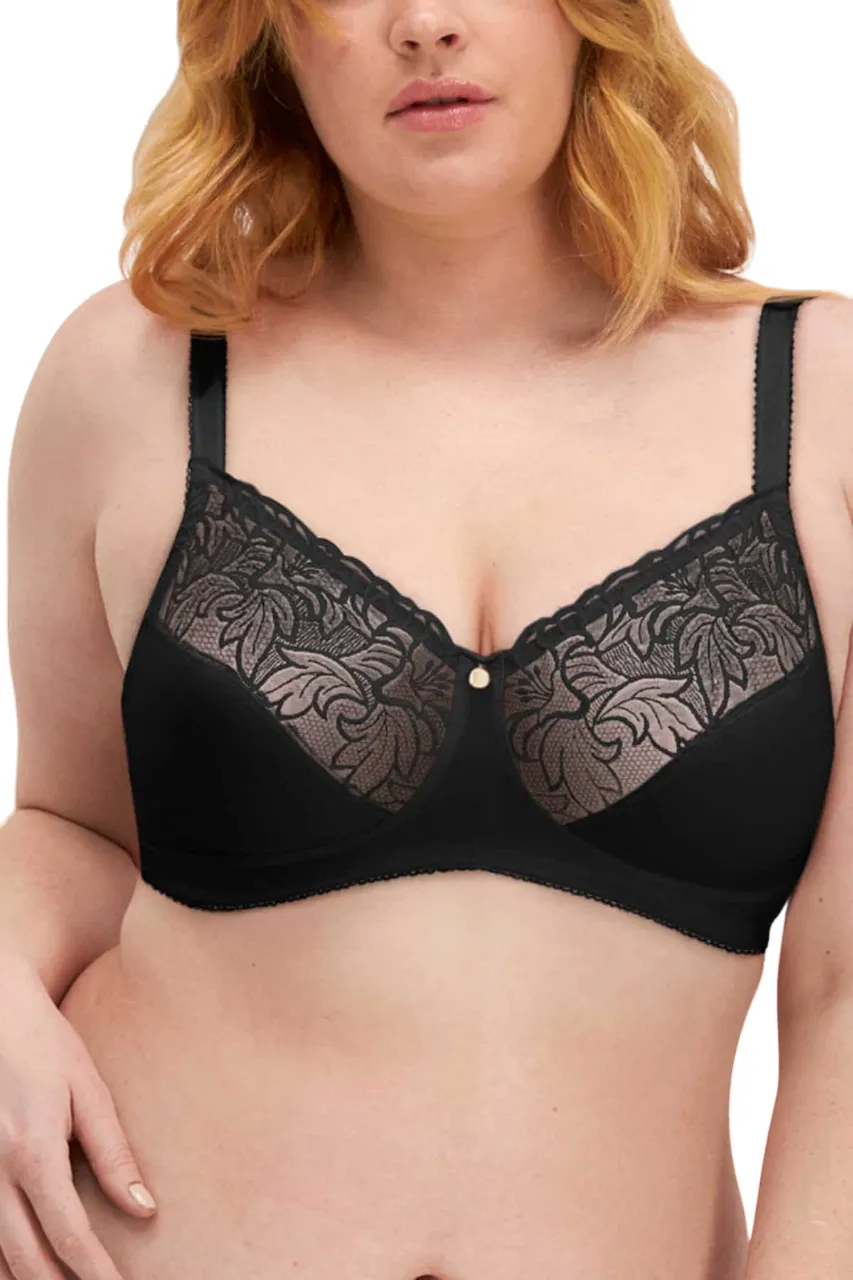 3 x Berlei Bra Womens Classic Lace Embroidered Wirefree Black