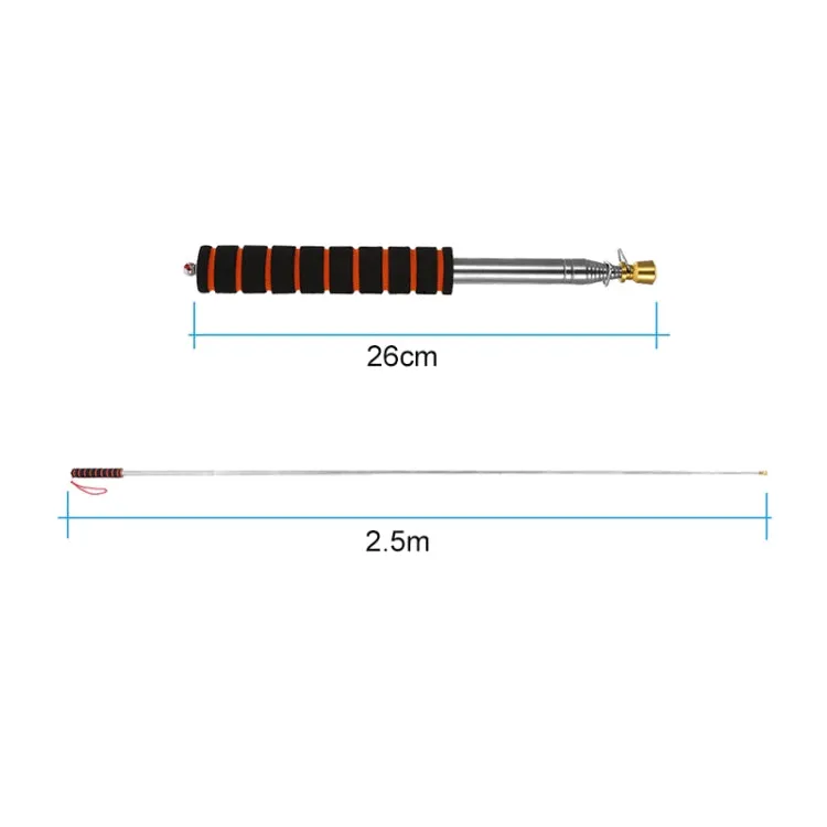 3M 11 Knots Telescopic Stainless Steel Sponge Golden Head Teaching Stick Guide Signal Flag