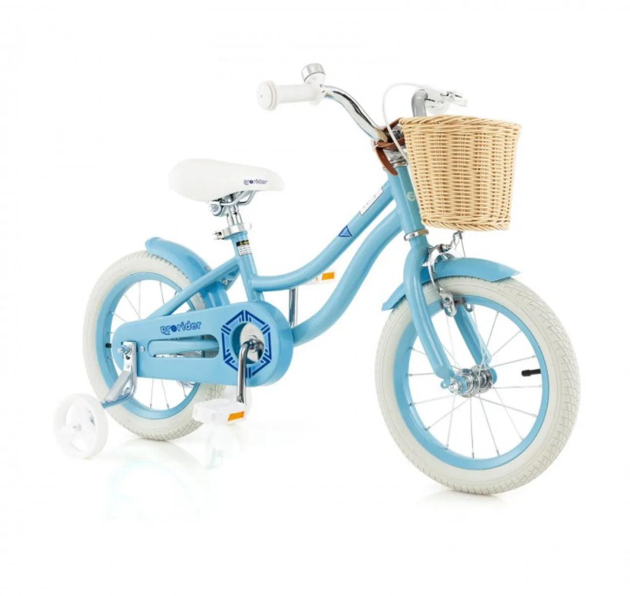 Adorable & Cute 14” Children’s Adjustable Bicycle Pedal Bike | Removable Training Wheels | Ages 3-5 | Bell | Basket | Adjustable Seat, Handlebar | Brakes | Easy Assembly