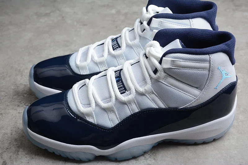 AIR JORDAN 11 RETRO WIN LIKE 82 WHITE/MIDNIGHT NAVY-UNIVERSITY BLUE