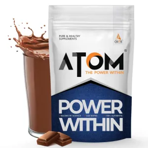 AS-IT-IS ATOM Weight Gainer 1kg | 61.1g Carbs & 8.8g Proteins | Easy Source of Weight-Gaining Calories | Boosts Workout Performance | Double Rich Chocolate Flavor