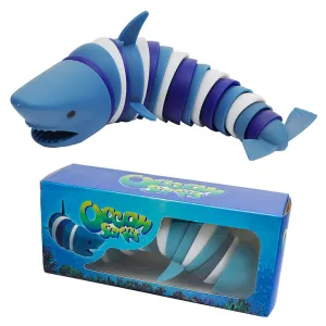 Babywell Fidget Slug Shark Articulated Fidget Toy Realistic Slug Shark Fun Crawling Sensory Toy For Kids Adult Stress Relief Toy