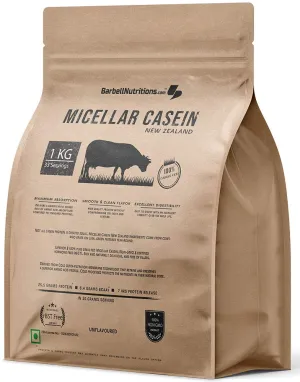 Barbell Nutrition's Micellar Casein - Grass Fed - New Zealand - 1 Kg