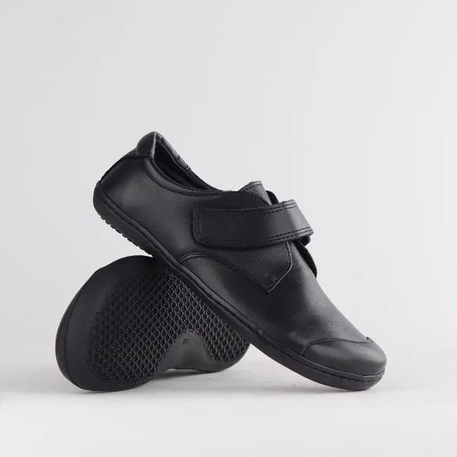 Boys Velcro School Shoe in Black Sizes 34-38 - 7814