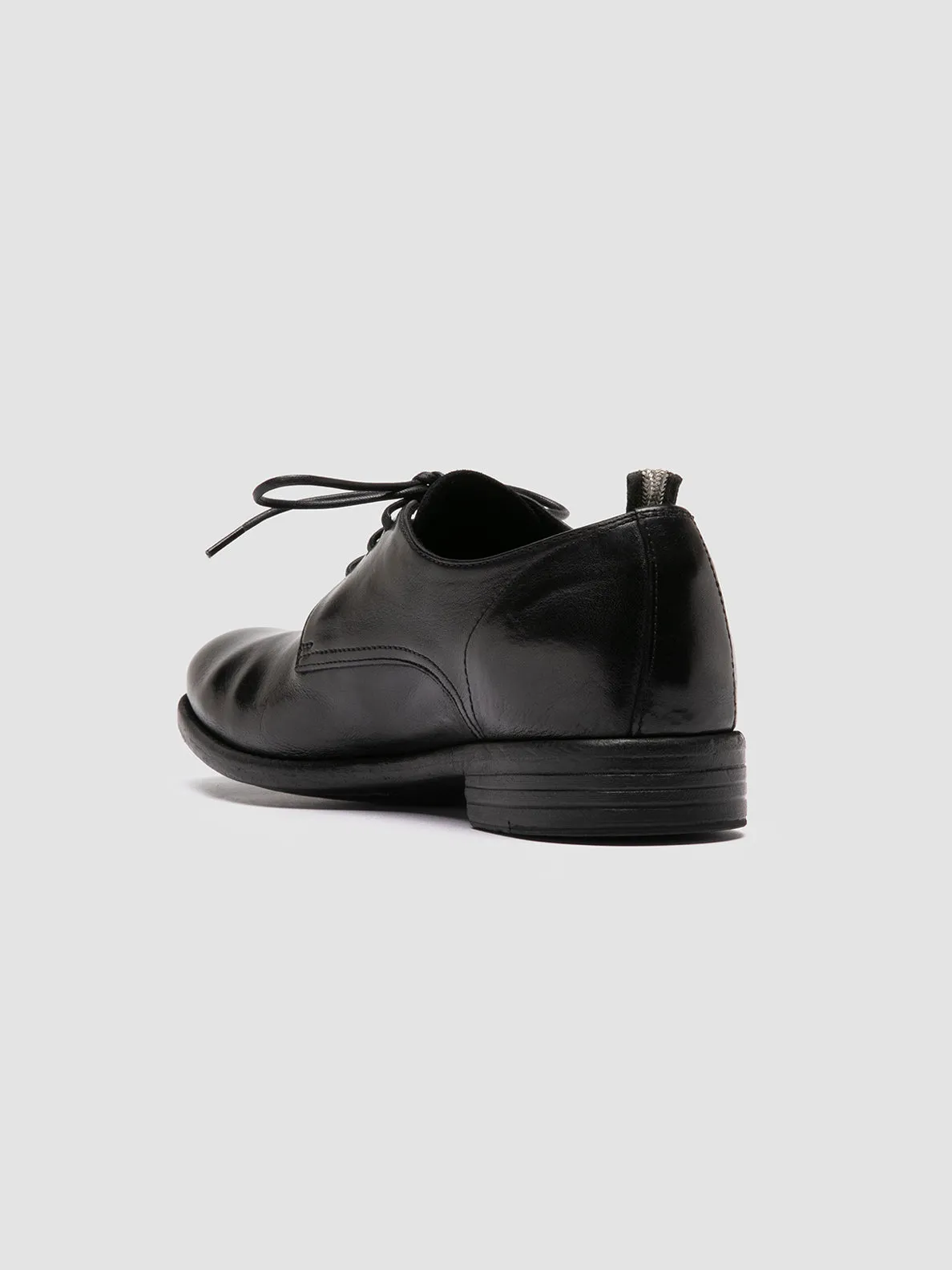 CALIXTE 064 - Black Leather Derby Shoes