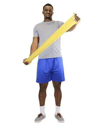 CanDo Low Powder Exercise Band - 25 yard roll - Yellow - x-light