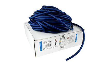 CanDo Low Powder Exercise Tubing - 100' dispenser roll - Blue - heavy