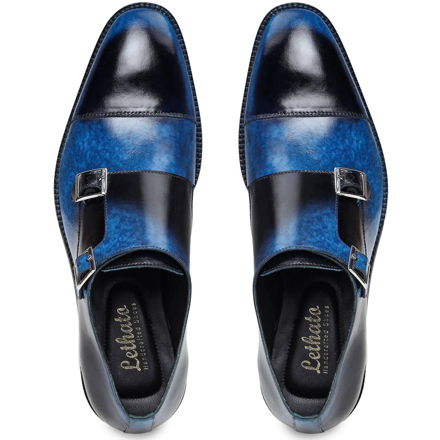 Captoe Double Monk Strap - Navy