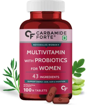 Carbamide Forte Novosules Womens Multivitamin Tablets with Ginseng, Biotin and Multimineral Health Supplement for Women (100 Veg Tablets)