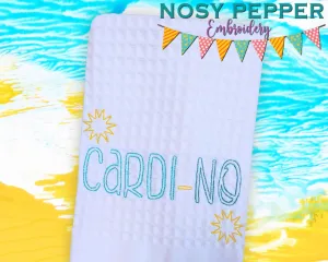 Cardi-No machine embroidery design (4 sizes included) DIGITAL DOWNLOAD