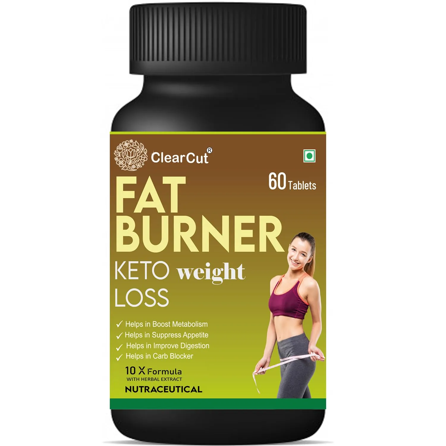 ClearCut Belly fat burner for Men Women 1000mg |Weight loss Tablet 60 I100% Fast Action Natural & Safe