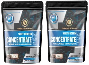 Coreblaze Nutrition Best Effective Whey Protein Concentrate 80%,24g Protein,5.5g BCAA.4g Glutamine (2 KG CONCENTRATE)