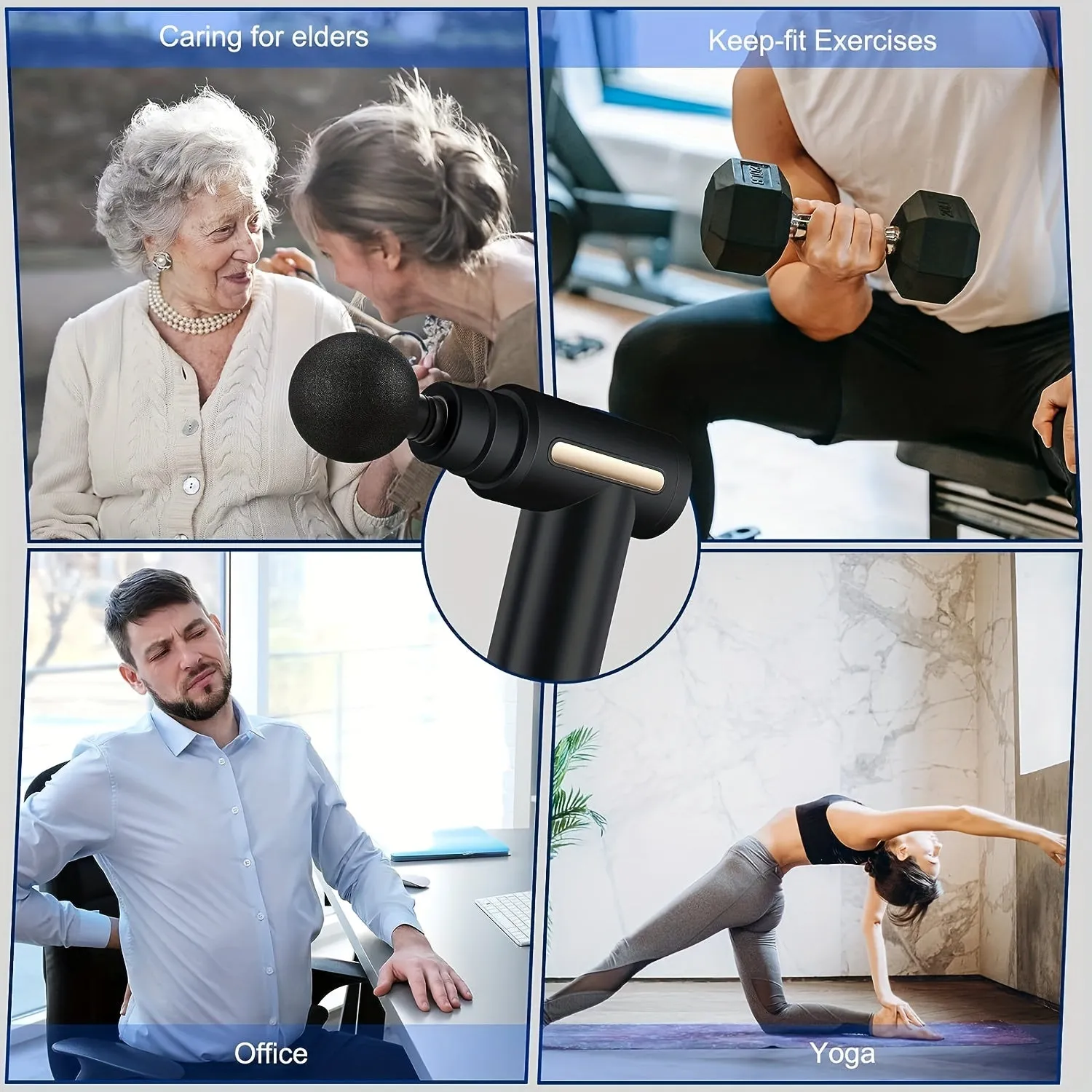 Deep Tissue Handheld Percussion Massager for Body Pain Relief