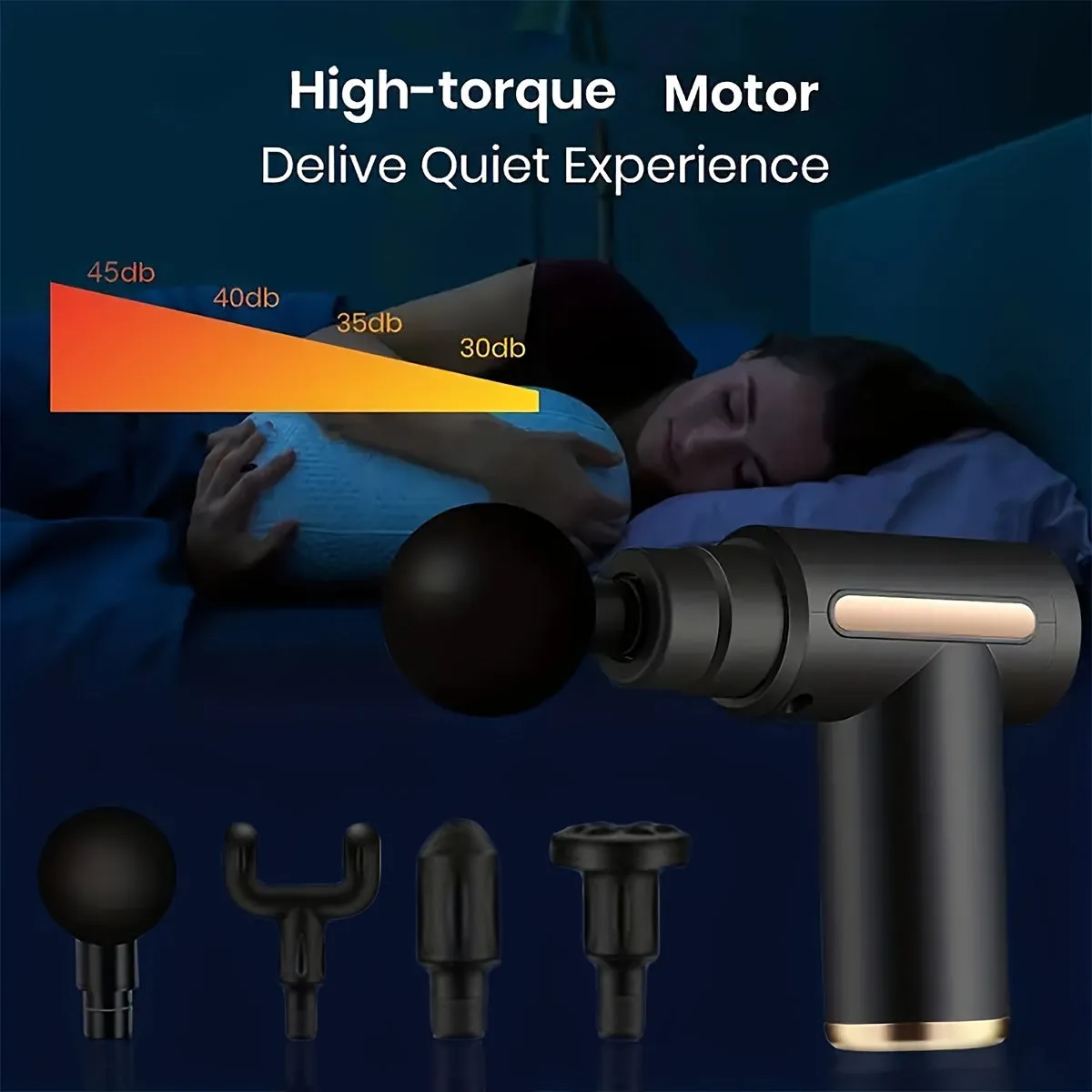 Deep Tissue Handheld Percussion Massager for Body Pain Relief