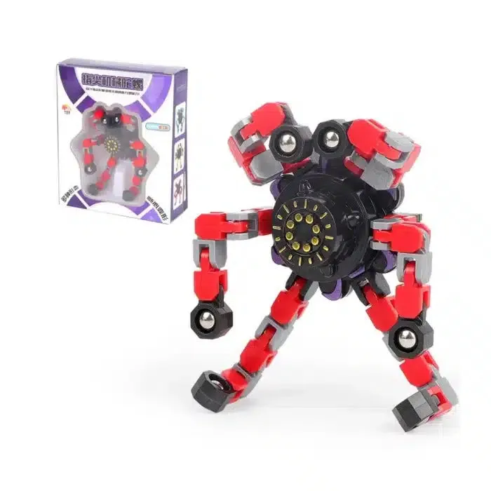 Deformable Fidget Spinner Robot Toys – Mechanical Top DIY Fingertip Spinner