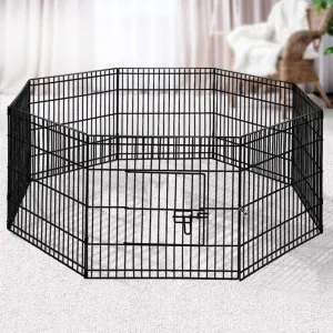 Durable 8-Panel Steel Pet Playpen Cage Enclosure, i.Pet