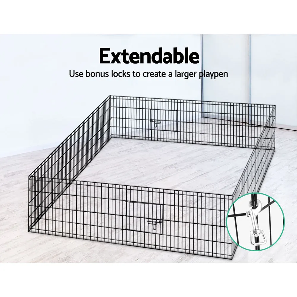 Durable 8-Panel Steel Pet Playpen Cage Enclosure, i.Pet