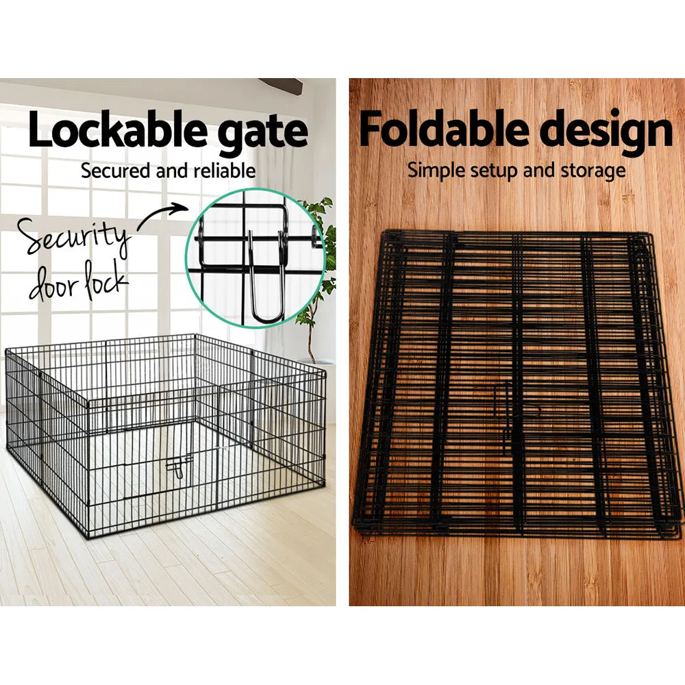 Durable 8-Panel Steel Pet Playpen Cage Enclosure, i.Pet