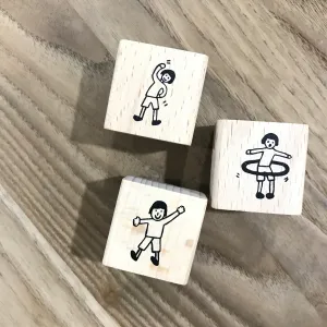 evakaku Rubber Stamp Set - Want To Exercise