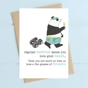 Exercise & Prosecco Card