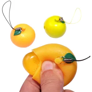 Exotic TPR Promotional Gift Squeeze Vent Ball Simulation Orange Squeeze Stress Relief Pendant Toy