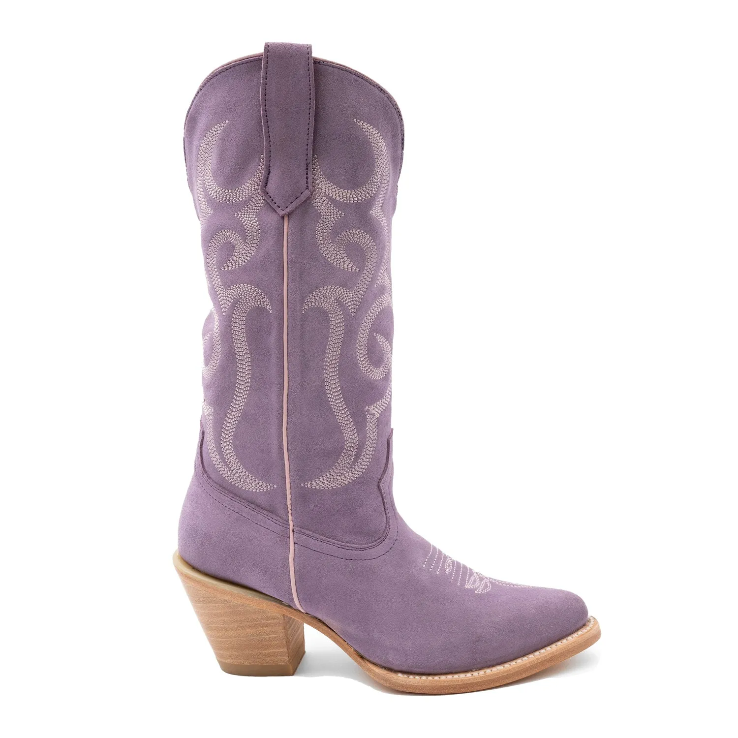 Ferrini Womens Quinn V-Toe Lilac Leather Cowboy Boots