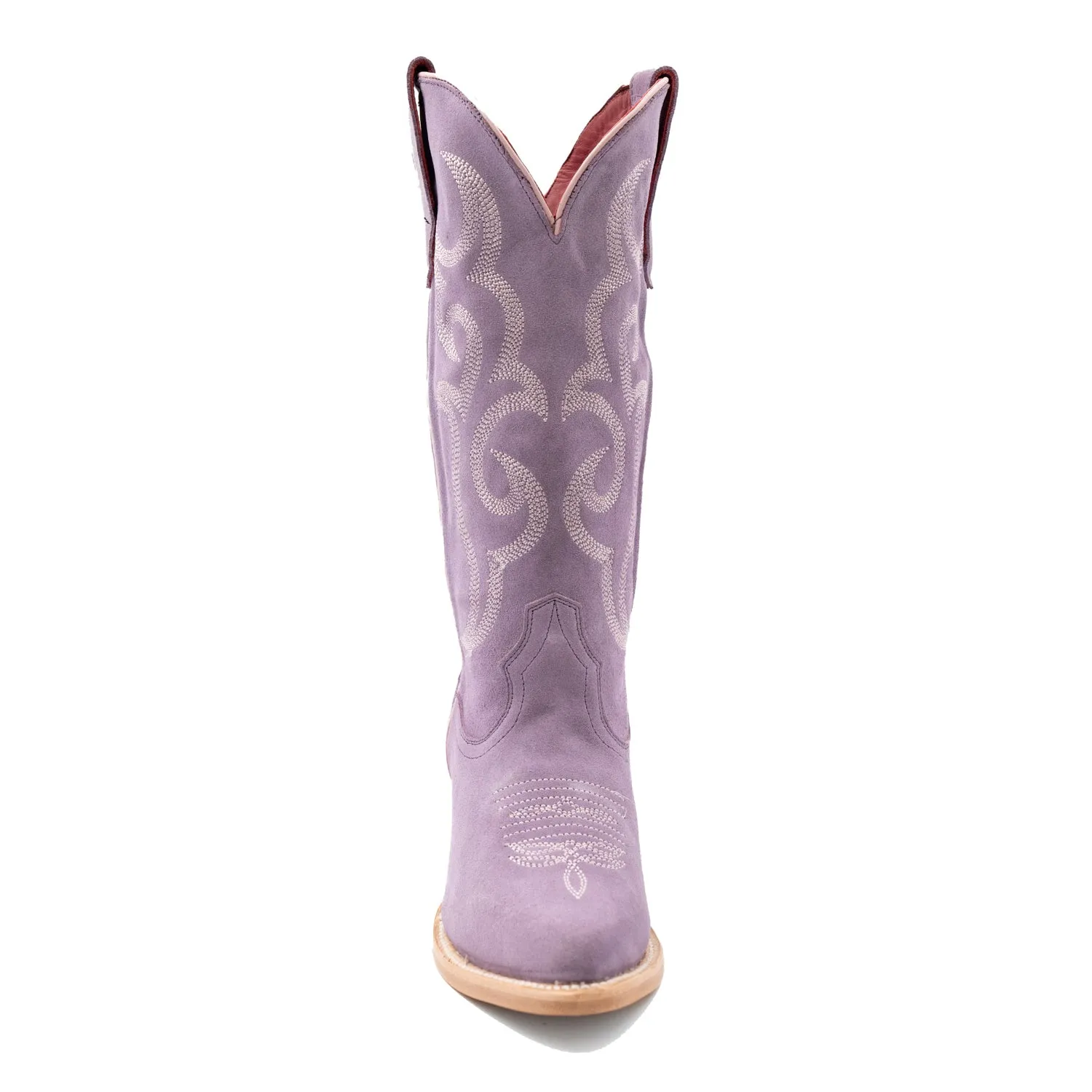 Ferrini Womens Quinn V-Toe Lilac Leather Cowboy Boots