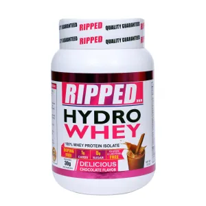 FIRST STEP HEALTH CARE Ripped Hydro Whey Premium Chocolate Flavored Whey Protein Powder (1kg) - Advanced Formula for Muscle Recovery and Lean Muscle Building