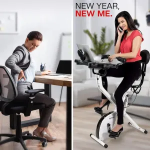 FitDesk 3.0 Folding Exercise Bike - Home Office Fitness Station