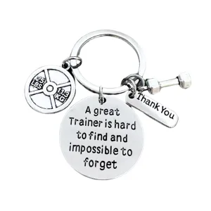 Fitness Trainer Keychain - Great Trainer Is Hard to Find