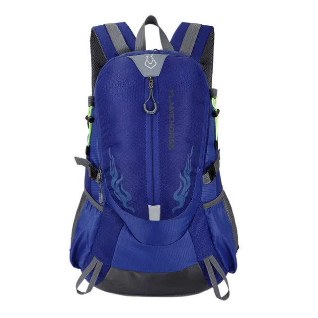 Flame Horse Outdoor Hiking Backpack Waterproof Nylon Men Women Bag Unisex Travel Bag Mountain Camping Climbing Mochilas Rucksack