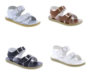 Footmates Sandal (Tide) White, Navy, Tan