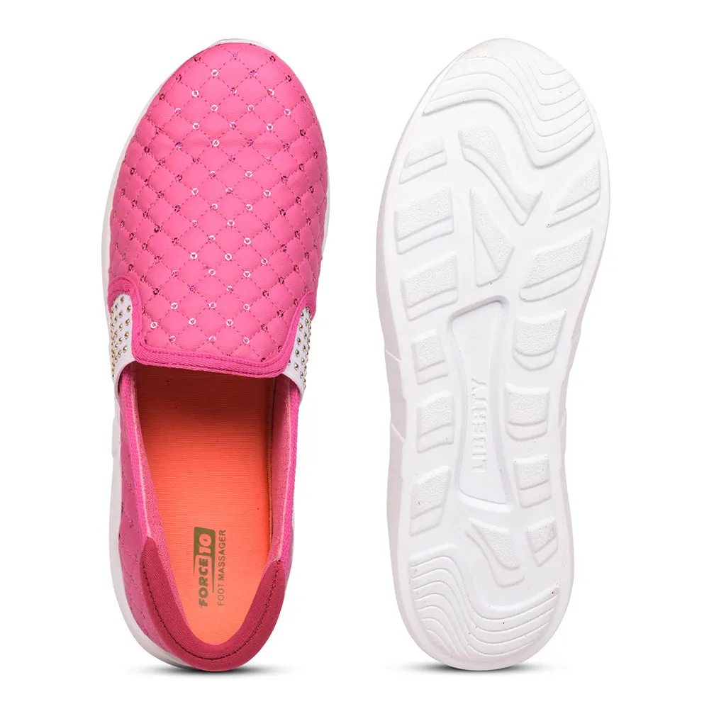 Force 10 By Liberty Pink Slip On Casual Shoes For Women (AVILA-32)