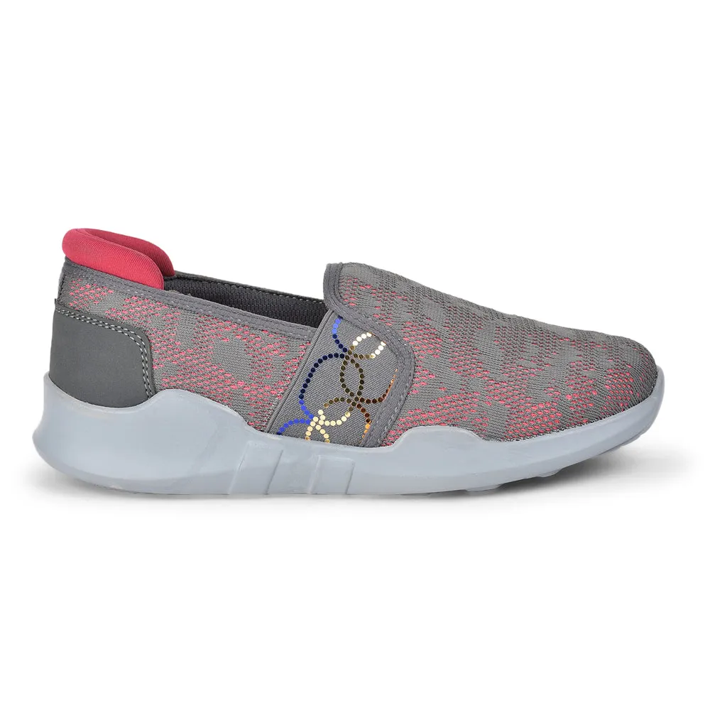 Force 10 Casual Slip On Shoes Ladies (GREY) AVILA-33 By Liberty