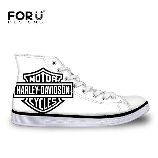 FORUDESIGNS Cool Men's High Top Canvas Shoes Classic High-top Flat Shoe Casual Men Lace-up Vulcanized Shoes for Male Zapatos Man