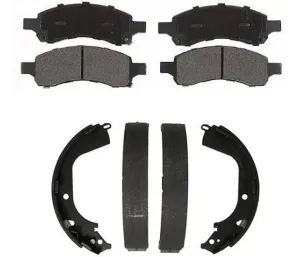 Front Brake Pads & Rear Brake Shoes For 2009-2012 Chevy GMC Colorado Canyon