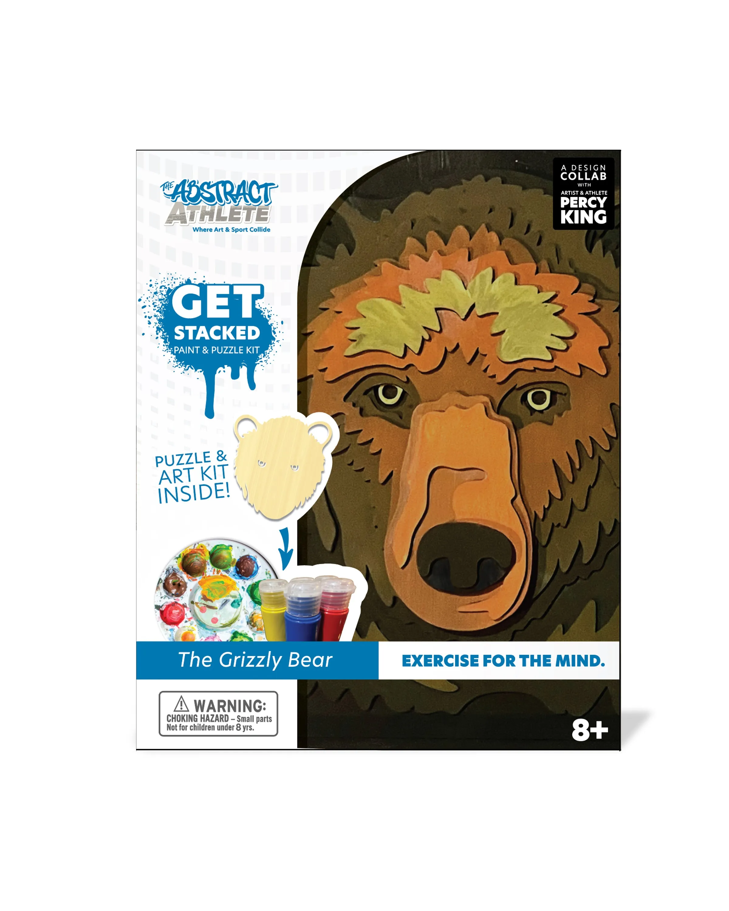 Get Stacked Paint & Puzzle Kit - Grizzly Bear