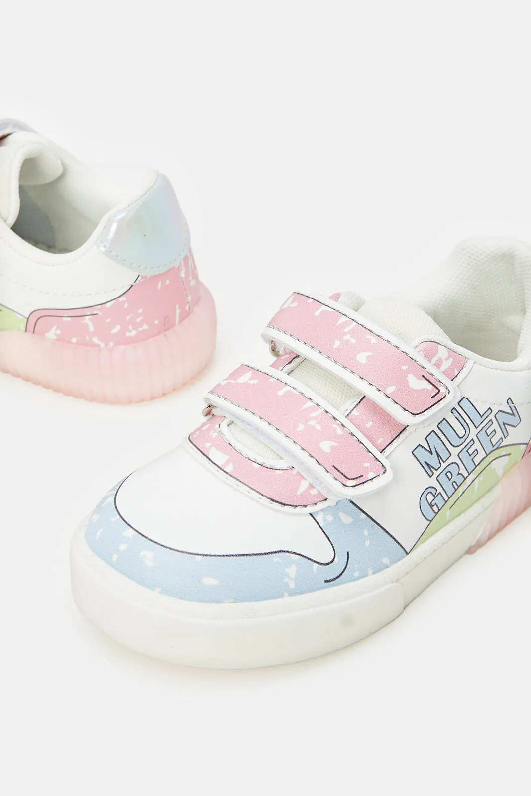 Girls Multicolour Slogan Sneakers