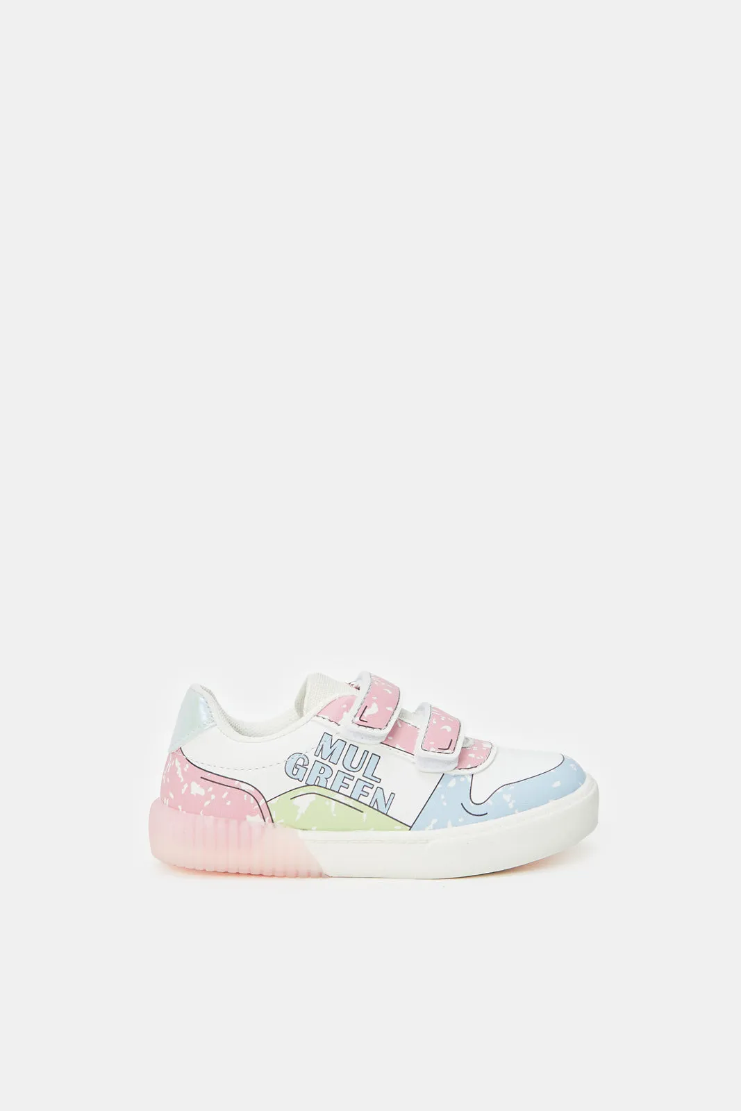 Girls Multicolour Slogan Sneakers