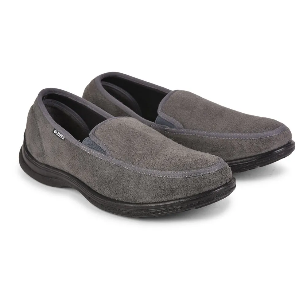 Gliders Non-Lacing Grey Casual Slip on Shoes For Men 3070-65NEW By Liberty