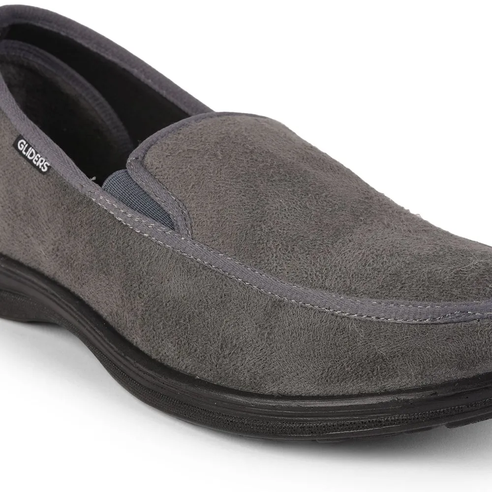 Gliders Non-Lacing Grey Casual Slip on Shoes For Men 3070-65NEW By Liberty