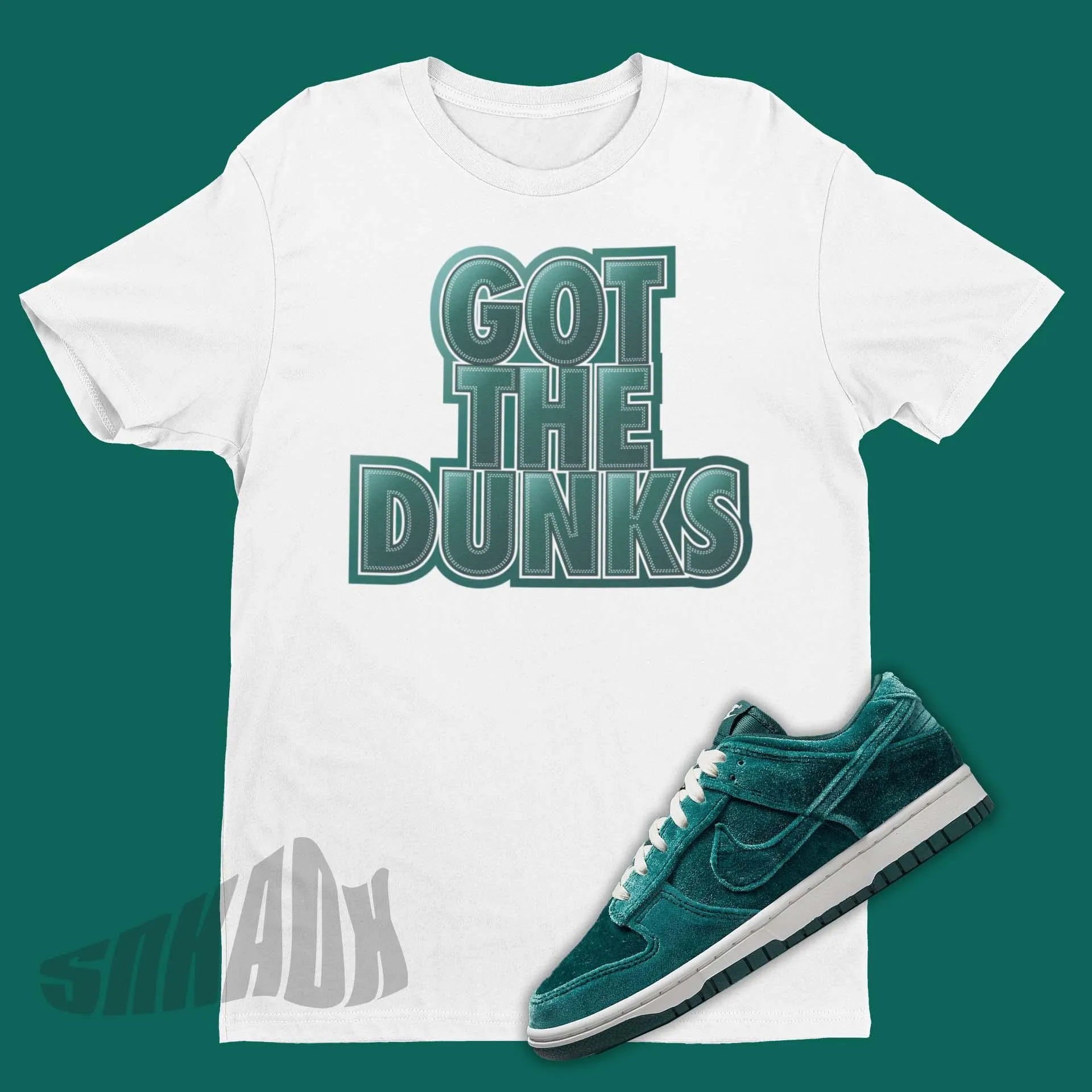 Got The Nike Dunks Shirt To Match Nike Dunk Low Velvet Teal