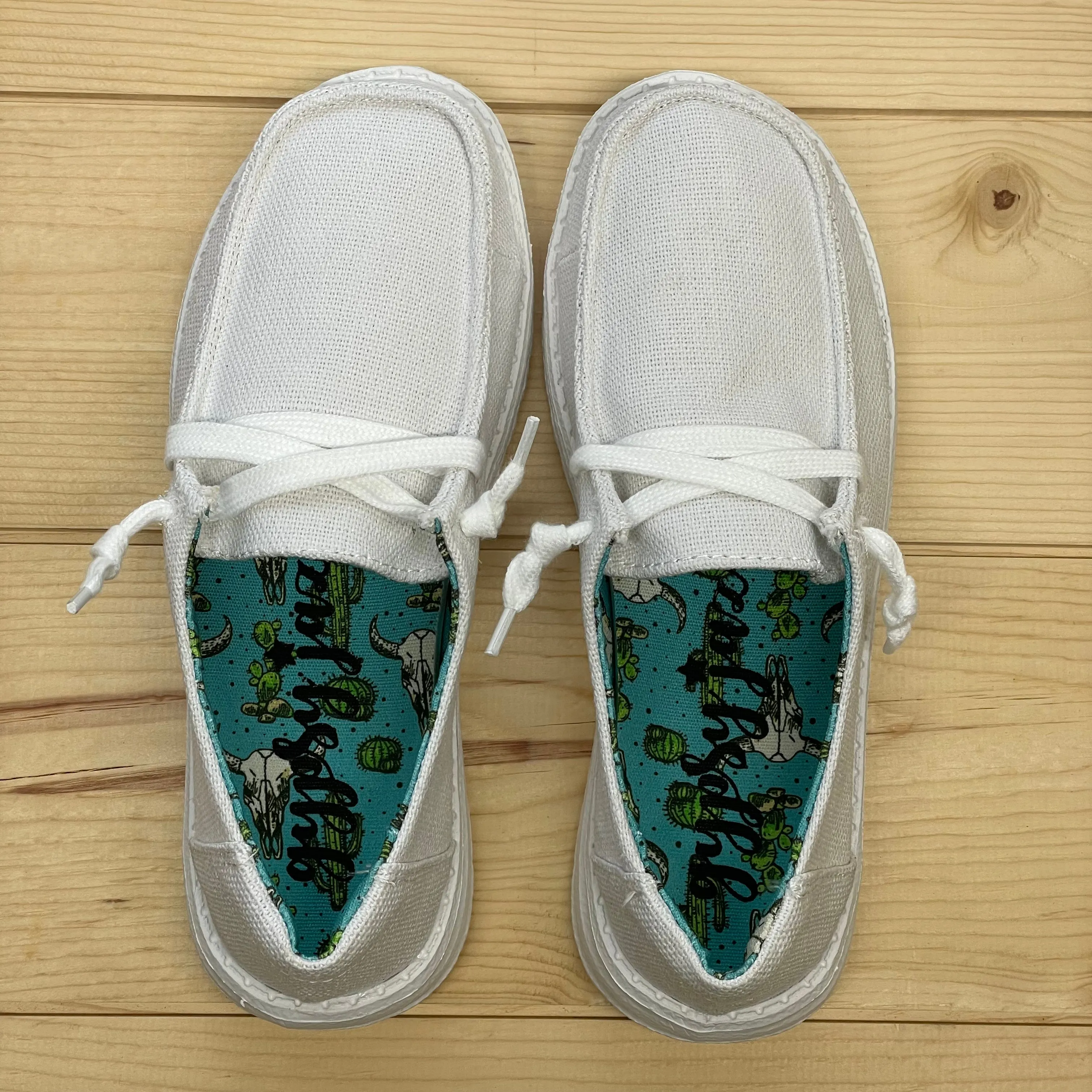 Gypsy Jazz "Holly 5" White Slip-on Shoes