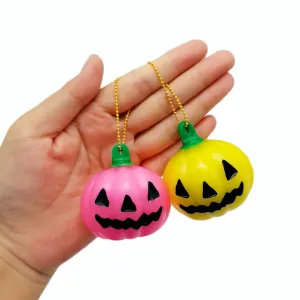 Halloween Stress Relief Toy Simulation Pumpkin Squeeze Squeezing Toy Keychain