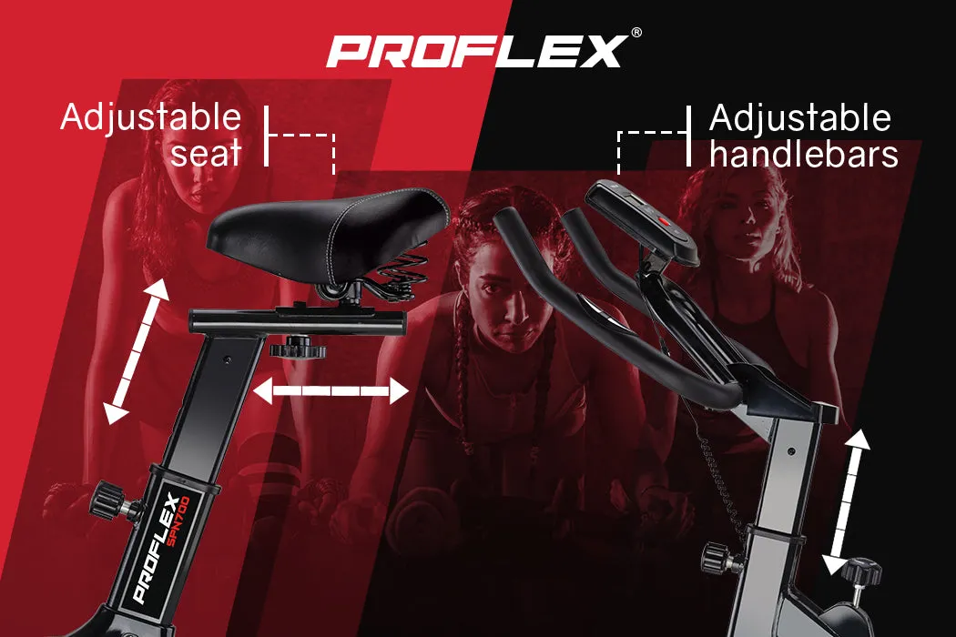 Heavy Flywheel Spin Bike w/ LCD Display & Phone Holder - Proflex